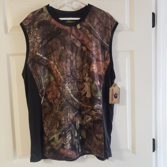 Mossy Oak Men's Muscle Sleeveless Shirt Camo and Black Size 3XL New with Tags - Picture 1 of 6